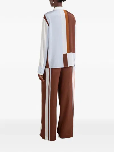 Sir Marais Button-front Silk Shirt In White