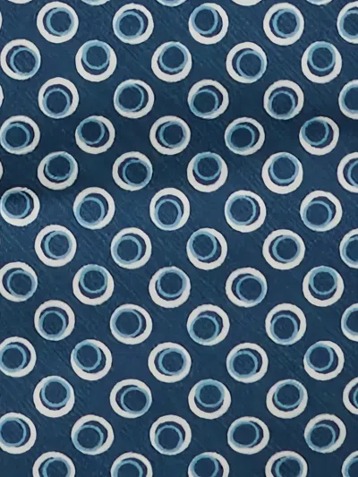 Kiton Geometric-print Tie In Blue