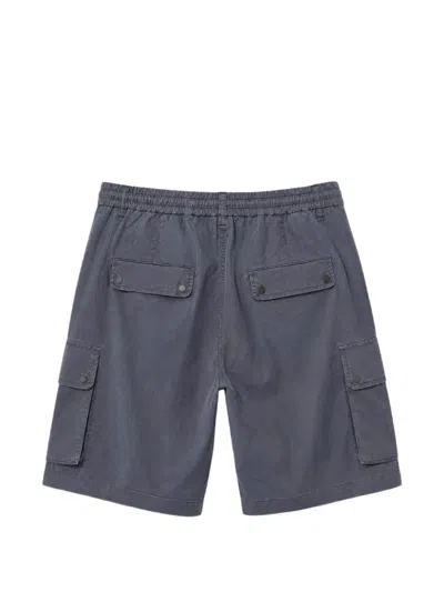 Mason's Drawstring Cargo Shorts In Blue