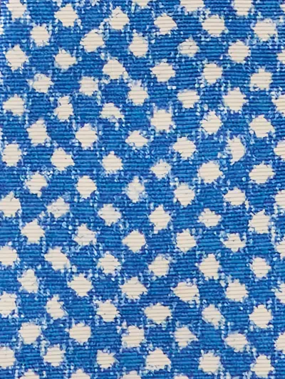 Kiton Diamond-pattern Tie In Blue