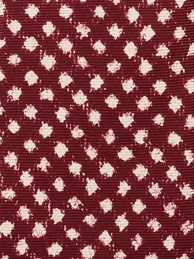 Kiton Diamond-patterned Tie In Red