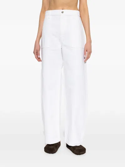 Frame Patch-pocket Jeans In White