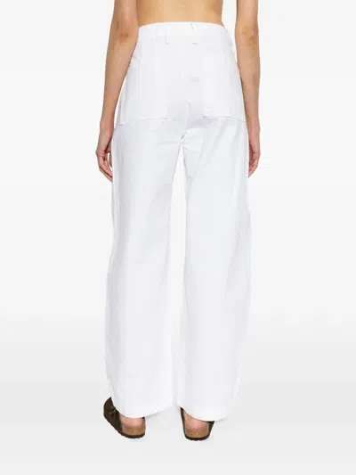 Frame Patch-pocket Jeans In White