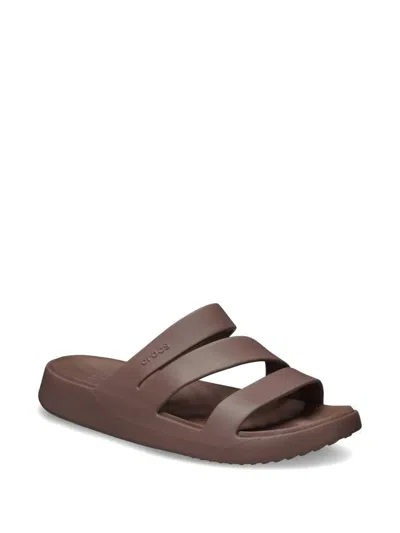 Crocs Getaway Strappy Triple-strap Slippers In Blue