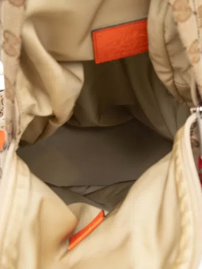 Pre-owned Gucci 2016-2026 The North Face Medium Gg Canvas Backpack In Orange