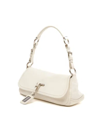 Prada Leather Shoulder Bag In White