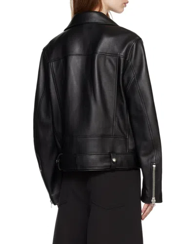 Acne Studios Leather Biker Jacket In Black
