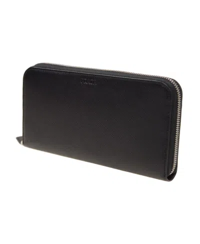 Prada Black Zippered Wallet In Black