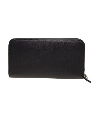 Prada Black Zippered Wallet In Black