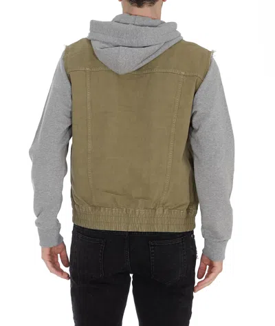 Balmain Contrast Panel Hooded Jacket In Multi