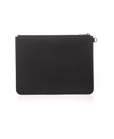 Givenchy Split Logo Print Clutch In Black