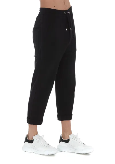 Balmain Drawstring Jersey Pants In Black