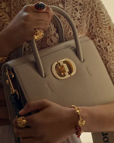 Dior Medium St Honor  Tote In Nude