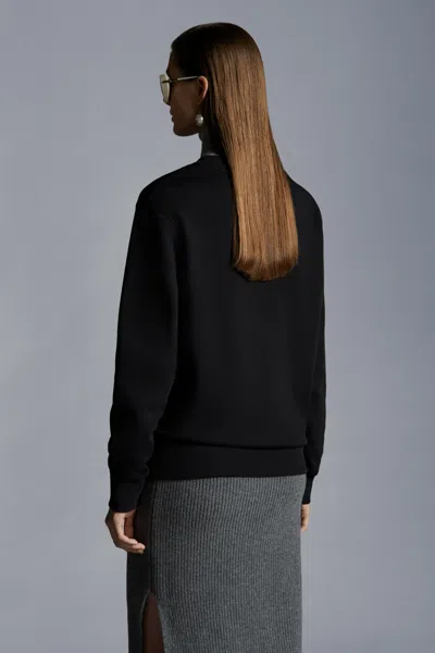 Moncler Logo-patch Long-sleeve Sweatshirt In Multi
