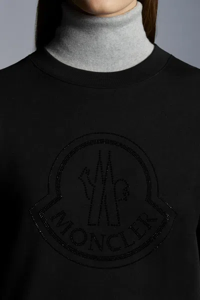 Moncler Logo-patch Long-sleeve Sweatshirt In Multi