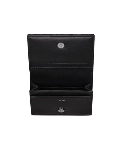 Dior Black Logo Wallet In Black