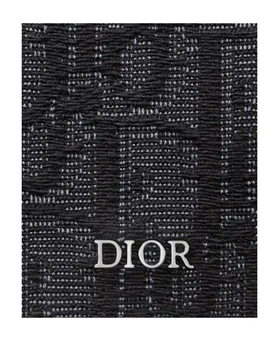 Dior Black Logo Wallet In Black