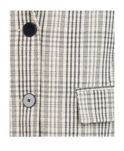 Isabel Marant Étoile Checked Buttoned Jacket In White
