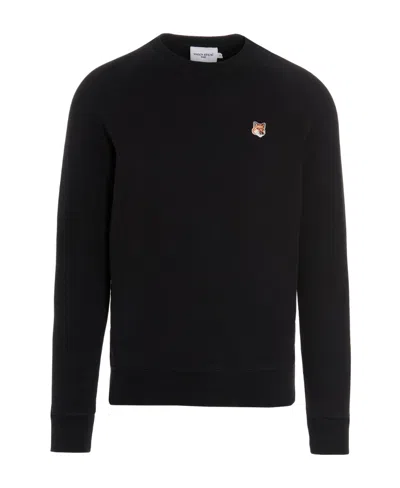 Maison Kitsuné Maison Kitsune Fox Head Regular Sweatshirt In Black