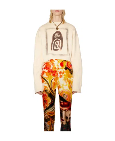Acne Studios Logo-print Sweatshirt In Brown