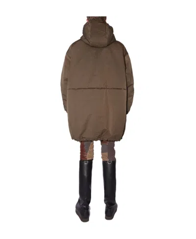 Acne Studios Shearling-lined Hooded Coat In Multi