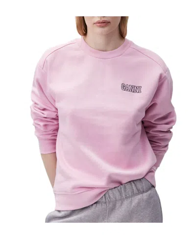 Ganni Pullover Sweatshirt In Pink