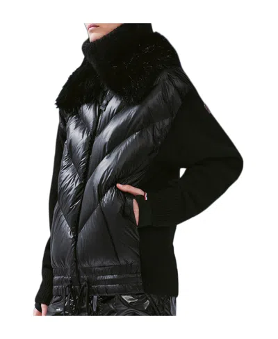 Moncler Logo Down Jacket In Black