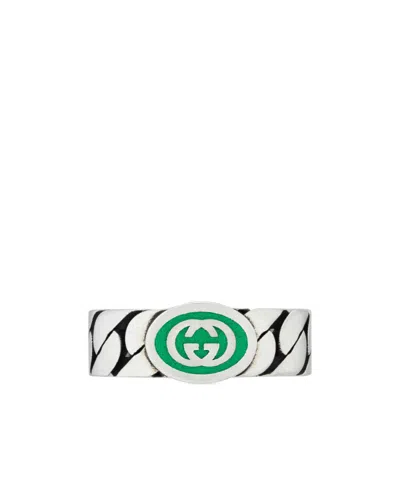 Gucci Interlocking G Ring In Purple