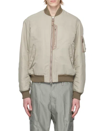 Tom Ford Bomber Jacket In Neutral