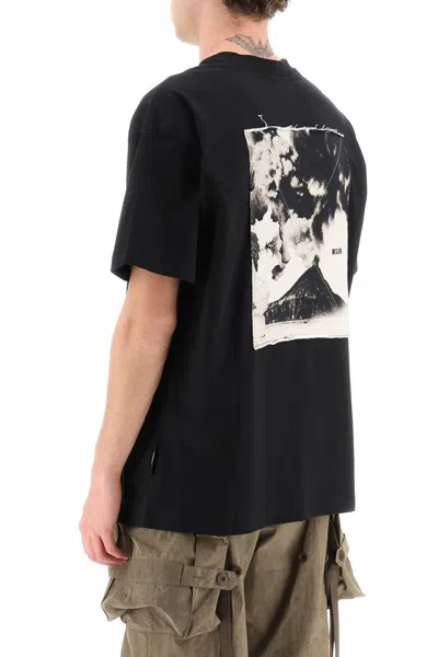 Msgm Pattern Printed T-shirt In Black
