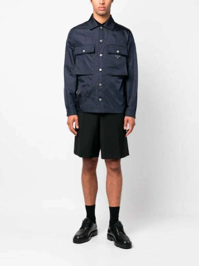 Prada Casual Jacket In Blue