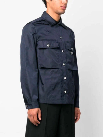 Prada Casual Jacket In Blue