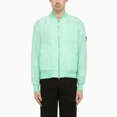 Stone Island Mesh-panel Bomber Jacket In Multi