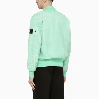 Stone Island Mesh-panel Bomber Jacket In Multi