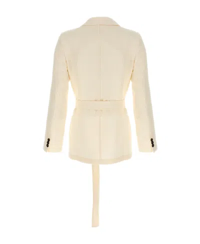 Max Mara Button Casual Jacket In White