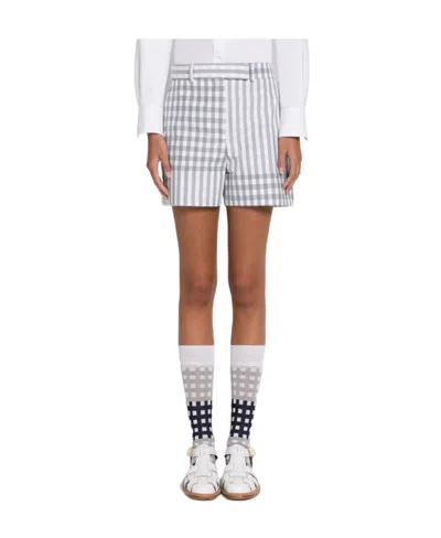 Thom Browne Gingham Check Tailored Shorts In Multi