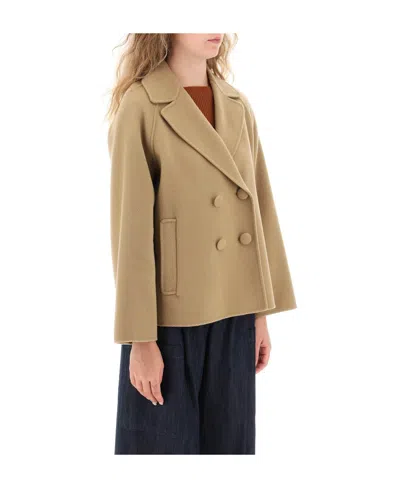 Weekend Max Mara Double-breasted Jacket In Brown