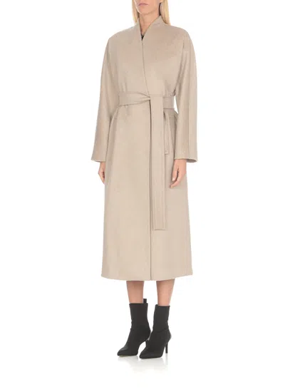 Max Mara Long-sleeved Coat In Multi