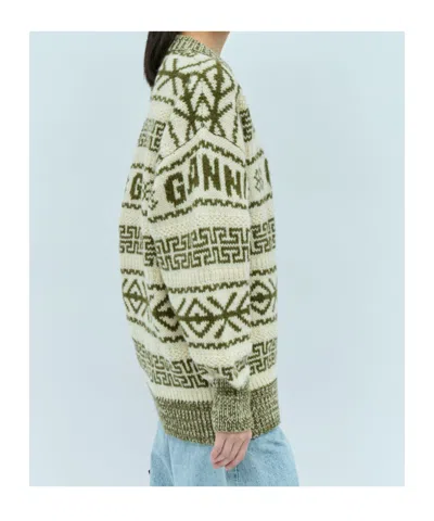 Ganni Wool Pullover In Multi