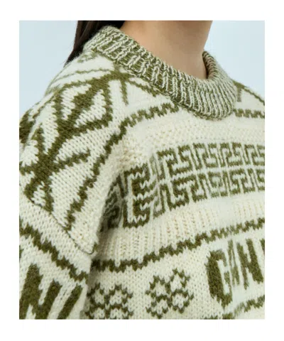 Ganni Wool Pullover In Multi