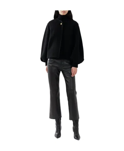 Chloé Lantern Sleeve Wool Jacket In Black