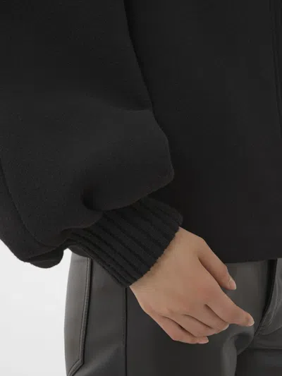 Chloé Lantern Sleeve Wool Jacket In Black