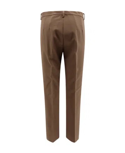 Max Mara Solid Color Casual Pants In Brown