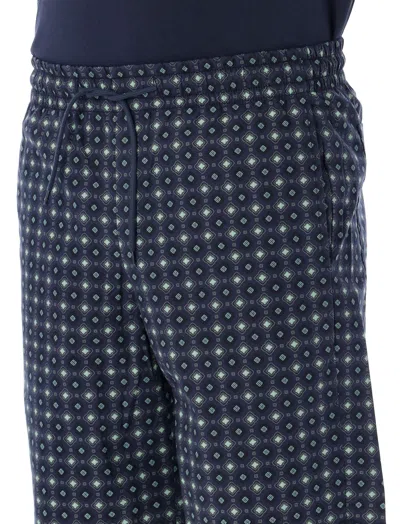 A.p.c. Vincento Geometric-pattern Shorts In Black