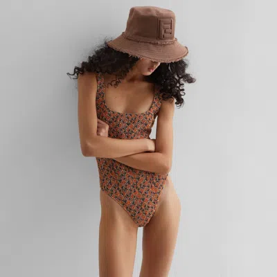 Fendi Logo Patch Bucket Hat In Pattern