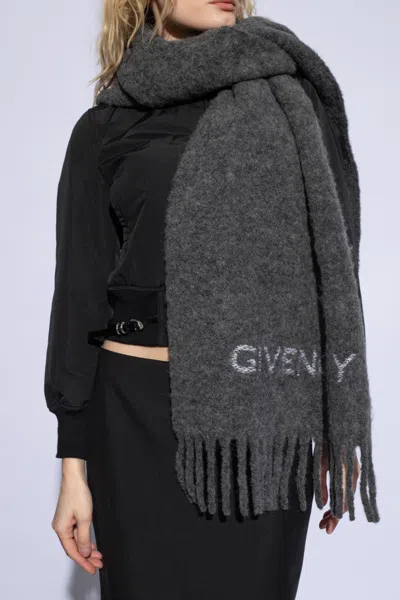 Givenchy Logo Scarf In Black