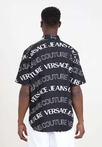 Versace Jeans Patterned Shirt In Black
