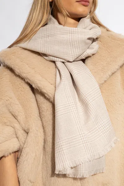 Max Mara Plaid Scarf In Red