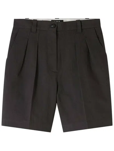 A.p.c. Belt Loop Shorts In Brown