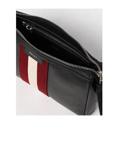 Bally Code Zipped Clutch Bag In Black